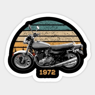 1972 Kawasaki Z1 Vintage Motorcycle Design Sticker